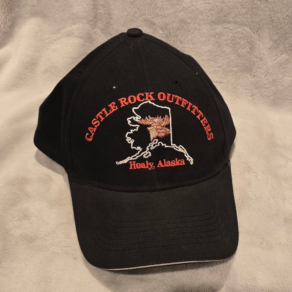 Castle‎ Rock Outfitters Baseball Cap Healy Alaska Embroidered Logo Black